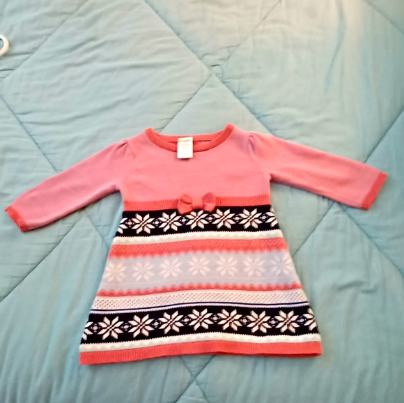 Gymboree Sweater Dress w/ Bow size 6-12 Months - Picture 1 of 7